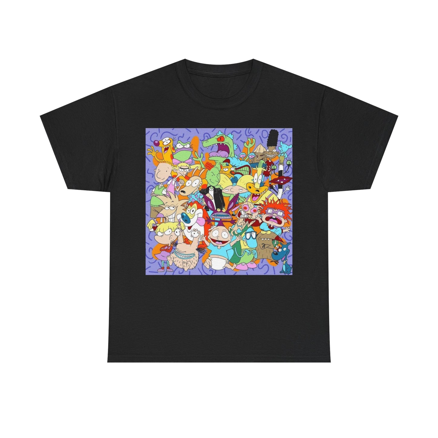 Cartoon Tshirt Nickelodeon simpsons Graphic 90s Kids  Unisex Heavy Cotton Tee