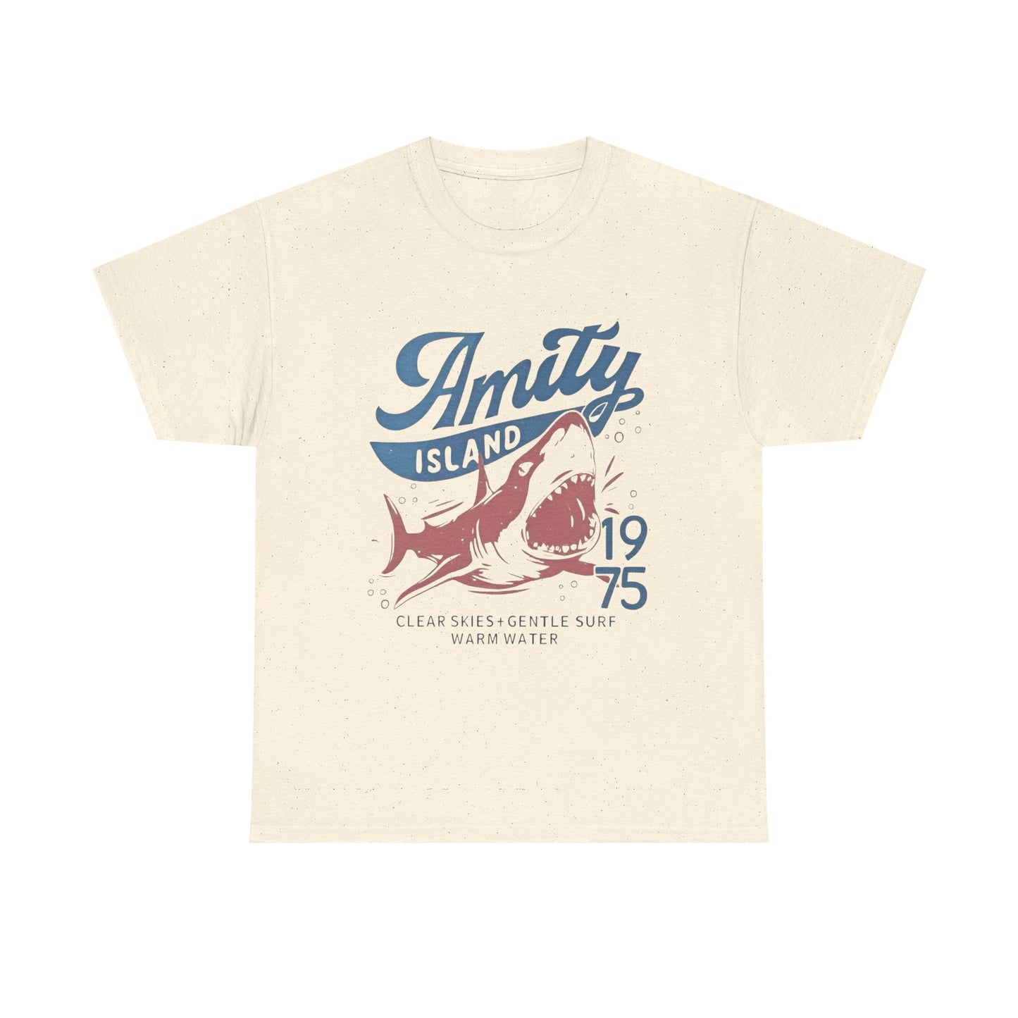 Jaws Amity Island Shark Graphic T Shirt Unisex Heavy Cotton Tee GIFT