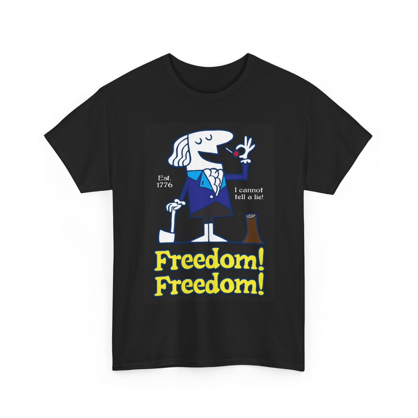 Founding Fathers Freedom Tshirt 1776 USA George Washington Unisex Heavy Cotton