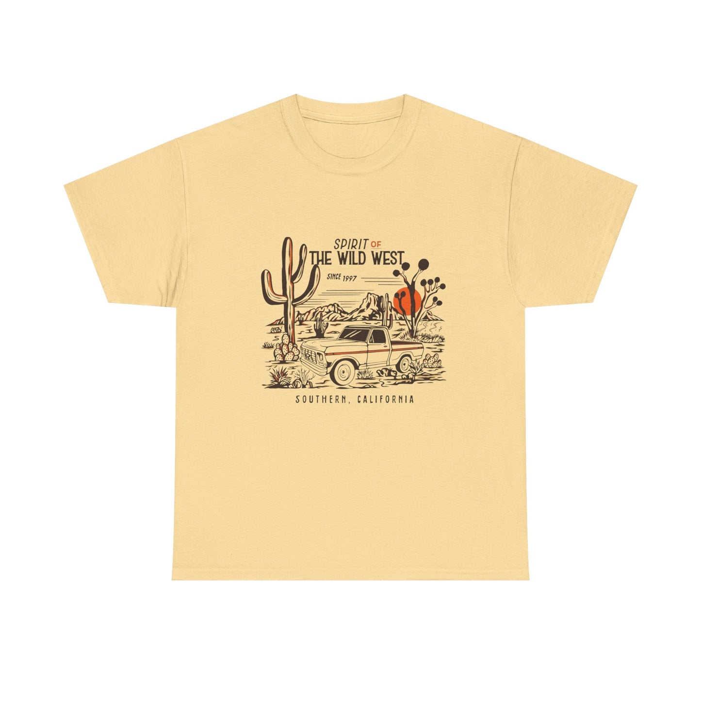 Spirit Of The Wild West Graphic T Shirt Unisex Heavy Cotton Tee