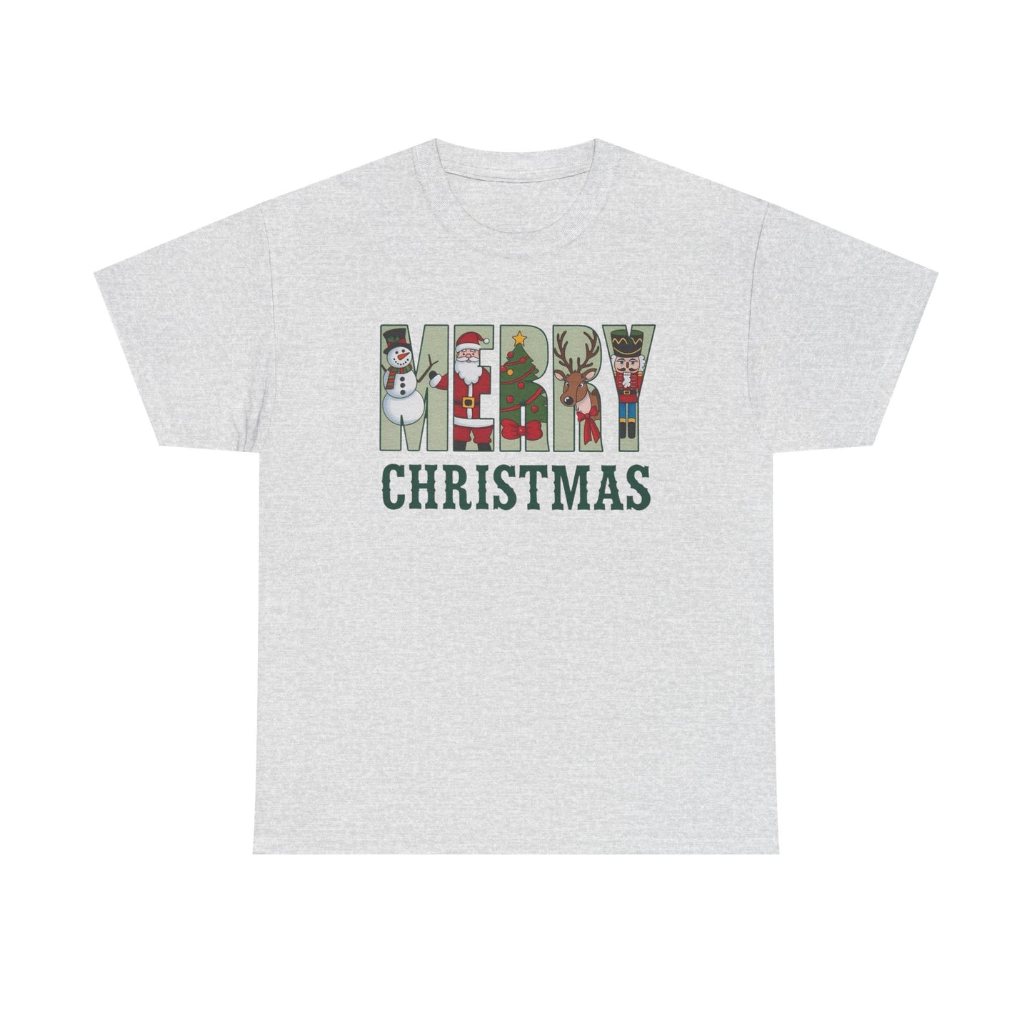 Merry Christmas Happy Holidays Graphic T Shirt NEW Unisex Heavy Cotton Tee