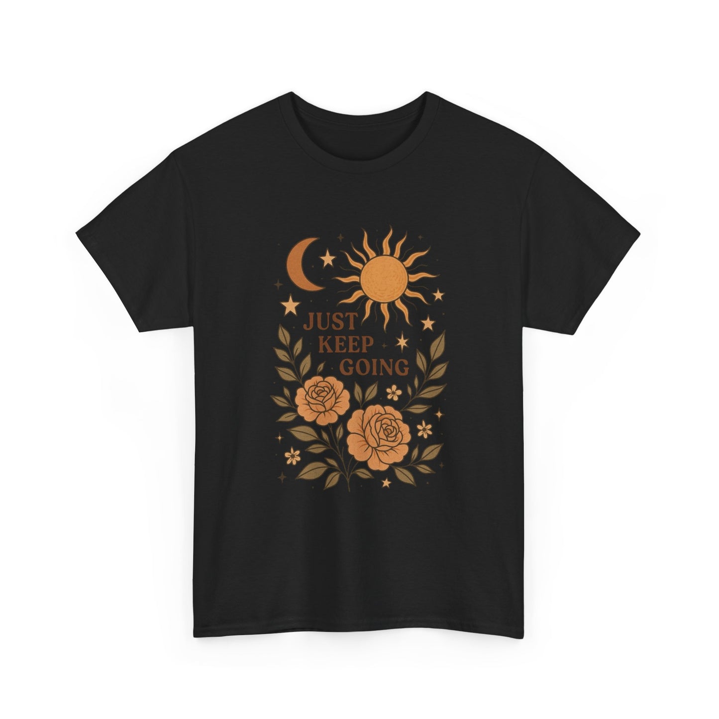 Just Keep Going Graphic T Shirt NEW ADULT Unisex Heavy Cotton Tee