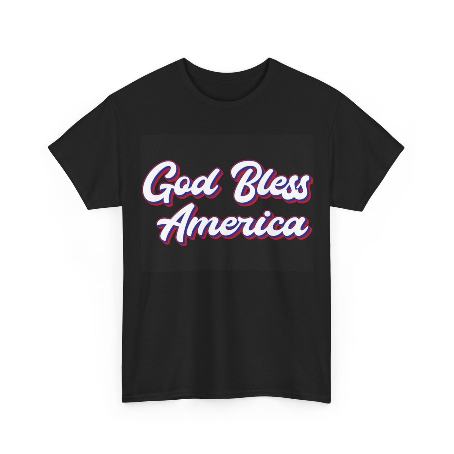 God Bless America Tshirt American Flag 1776 USA july 4th Unisex Heavy Cotton Tee