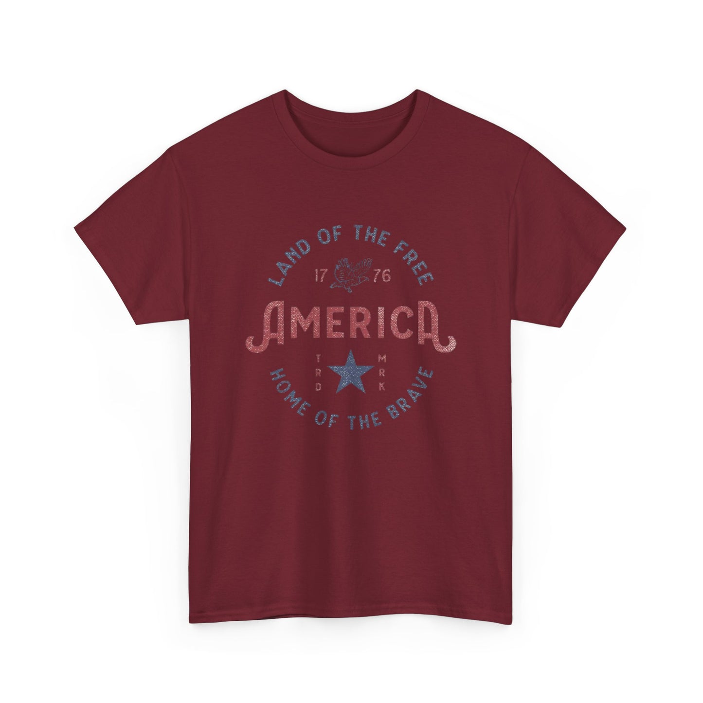 America Land Of The Free Graphic T Shirt Adult New Tee