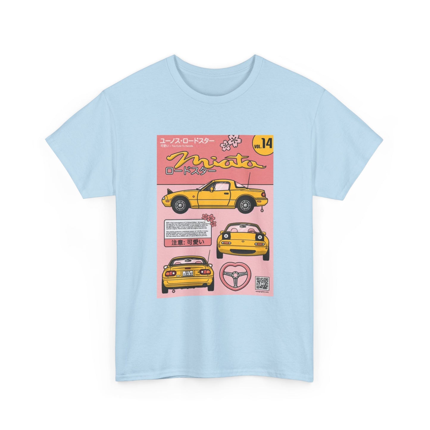 Mazda Miata Tshirt JDM Graphic Anime Cute Unisex Heavy Cotton Tee