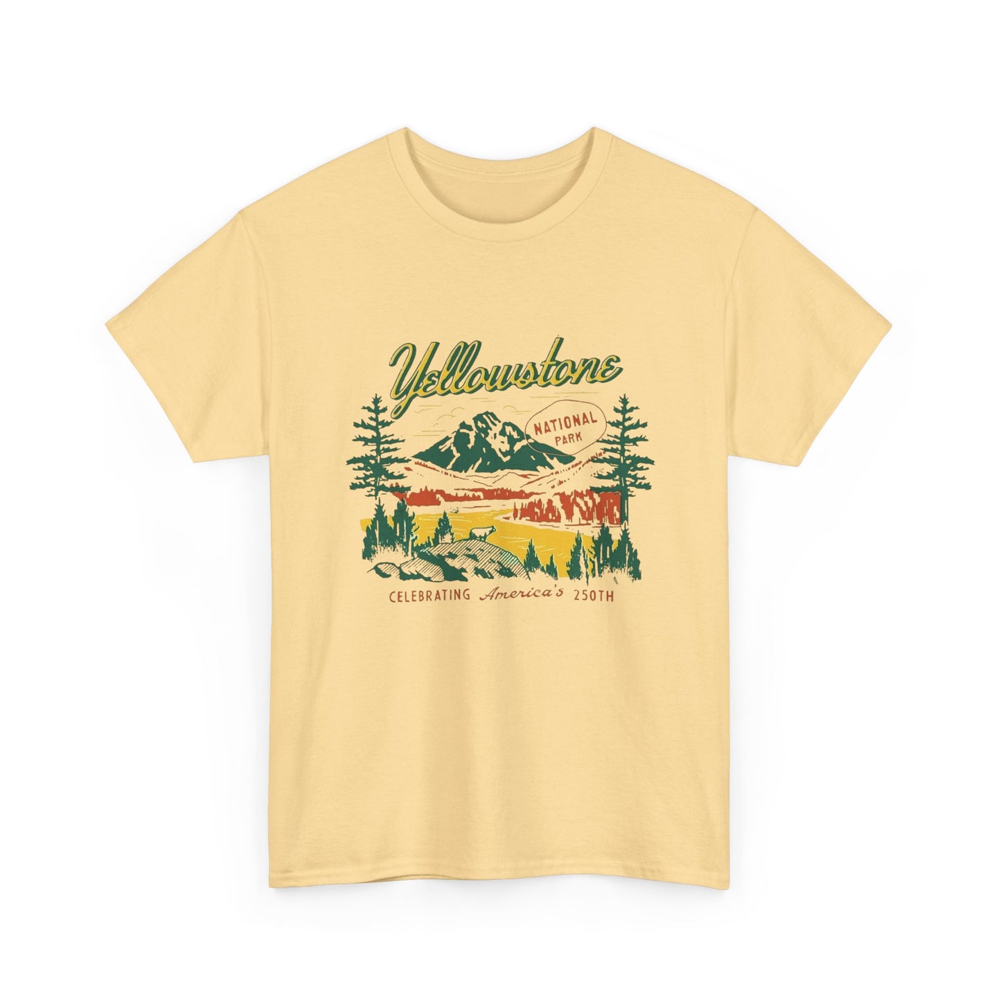 Yellow Stone Retro Graphic T Shirt NEW ADULT Tee
