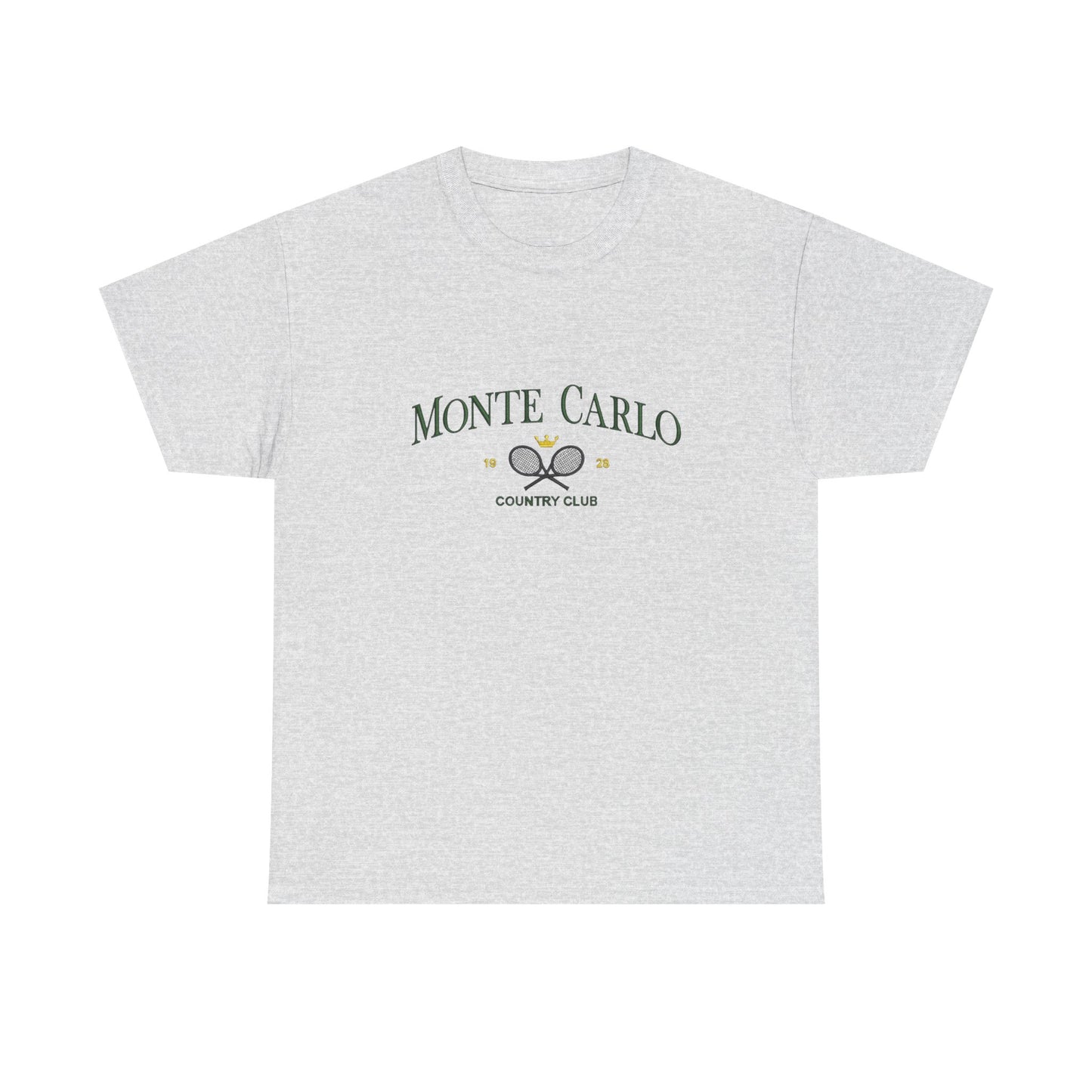 Monte Carlo Country Club Graphic T Shirt NEW Unisex Heavy Cotton Tee