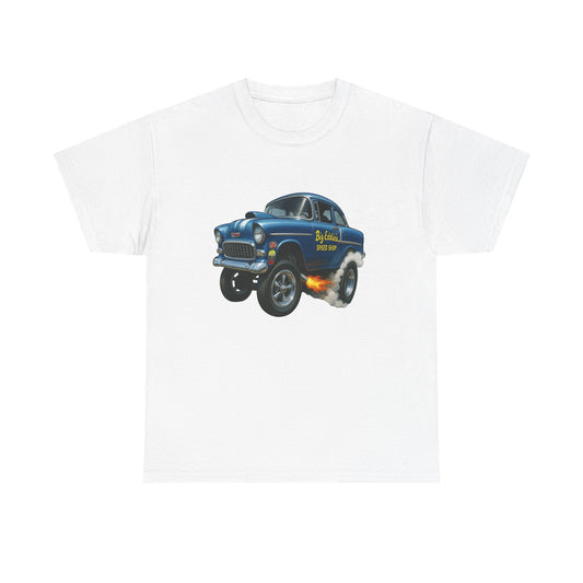55 Chevy Hotrod Gasser Speed shop Graphic T Shirt Unisex Heavy Cotton Tee NEW