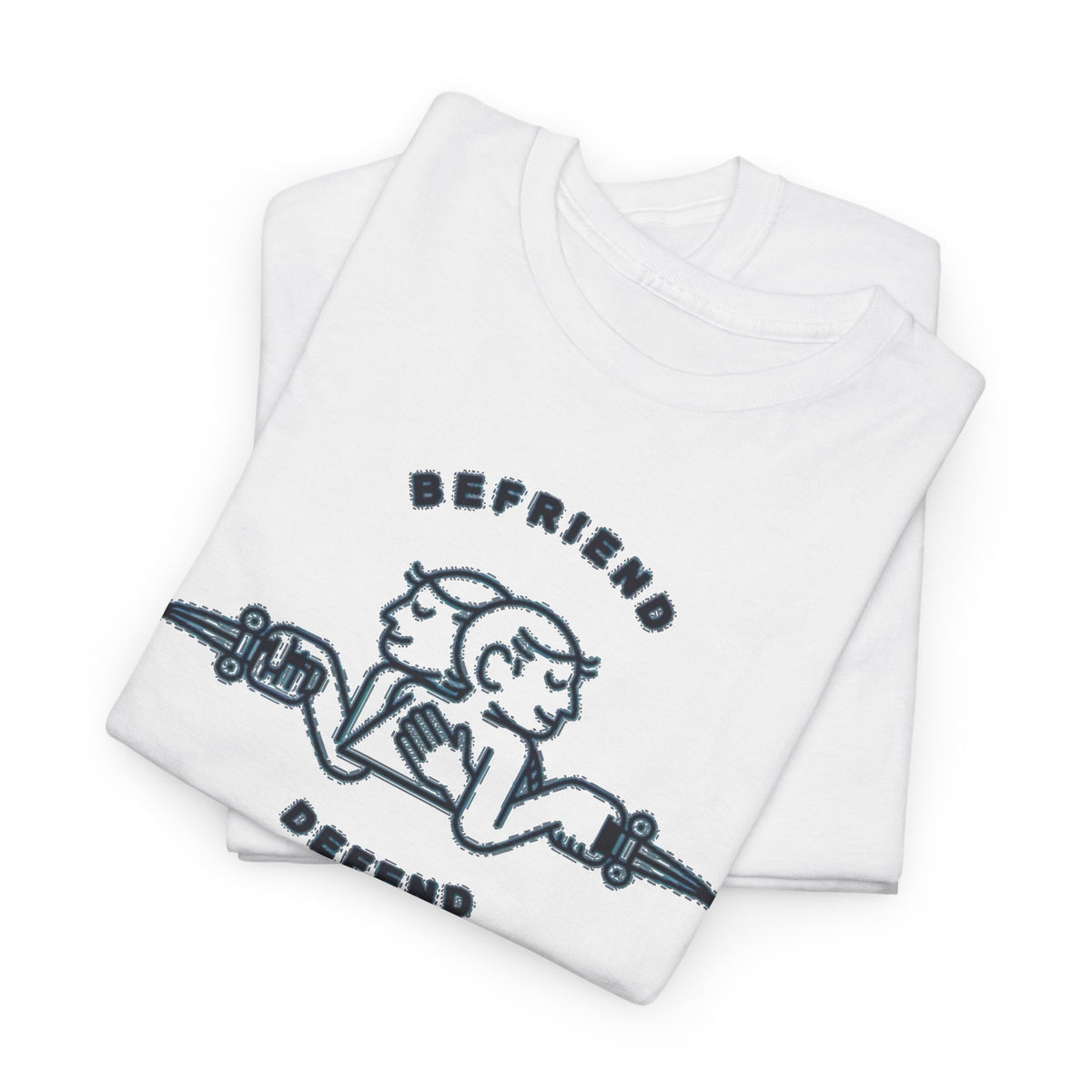 Befriend Defend Retro Graphic T-Shirt Men's Tee