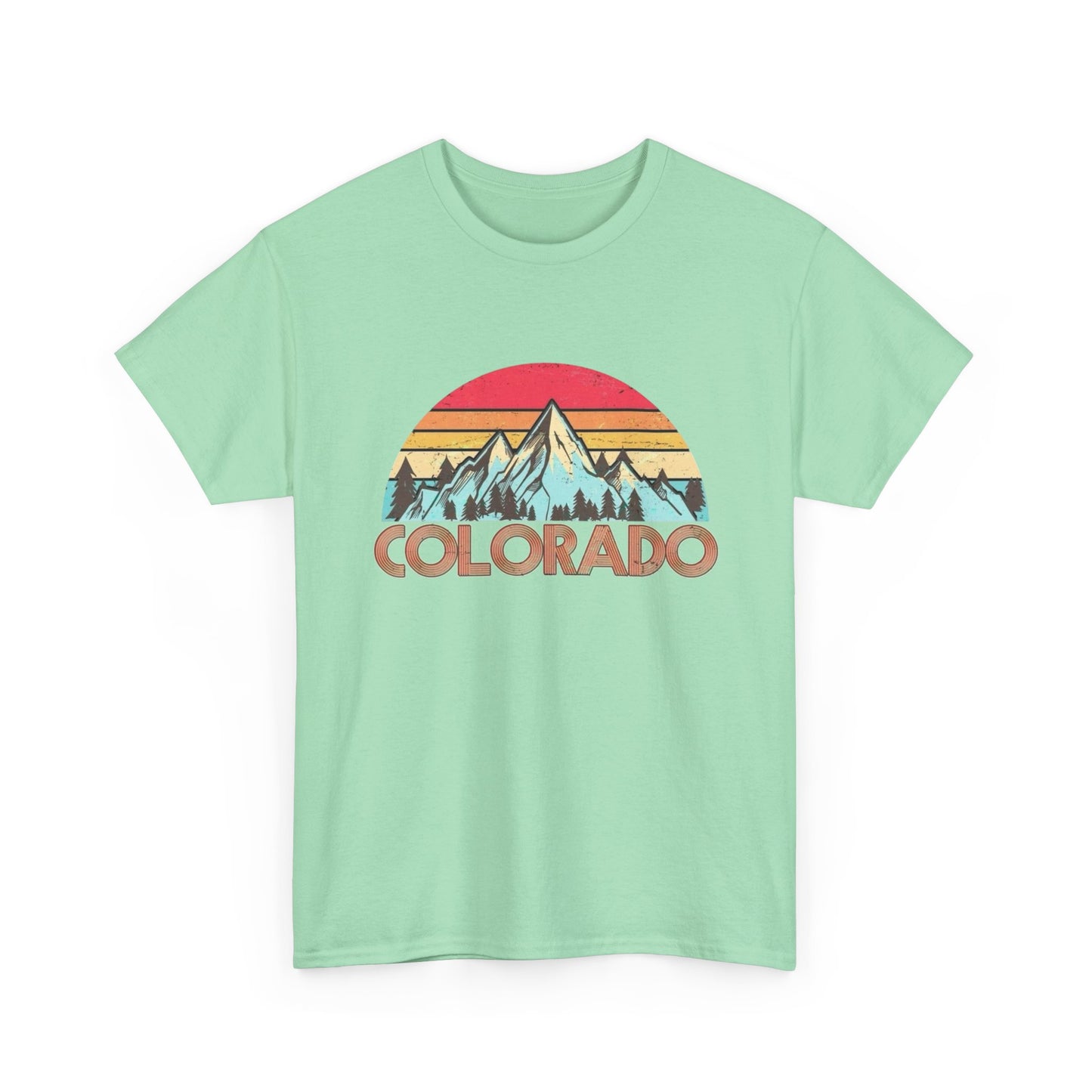 Colorado Retro Mountains Graphic T Shirt NEW Adult Tee