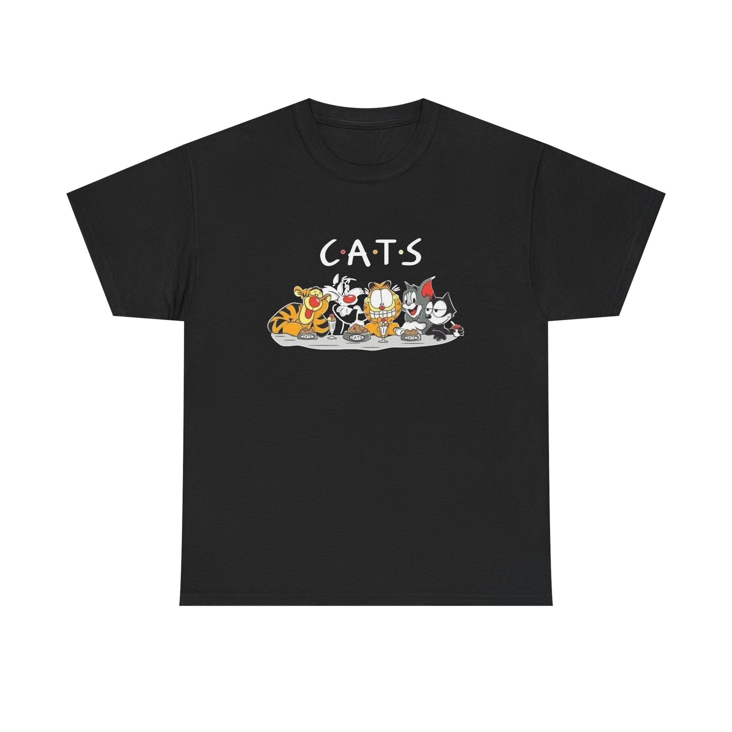 Vintage Cartoon Character Cats Graphic T Shirt NEW Vintage Unisex Heavy Cotton