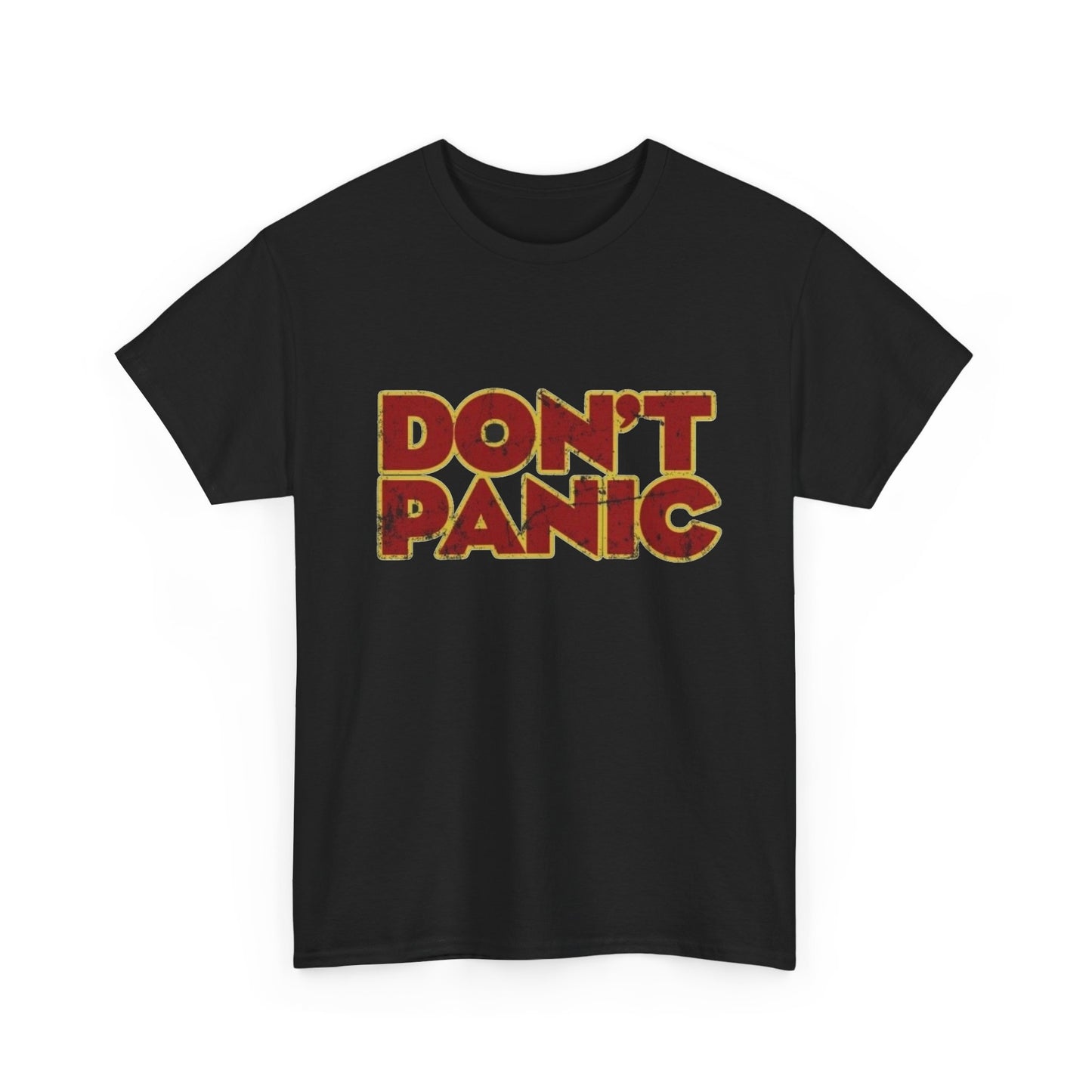 Don't Panic Retro Graphic T Shirt NEW Adult Regular Sizing Tee