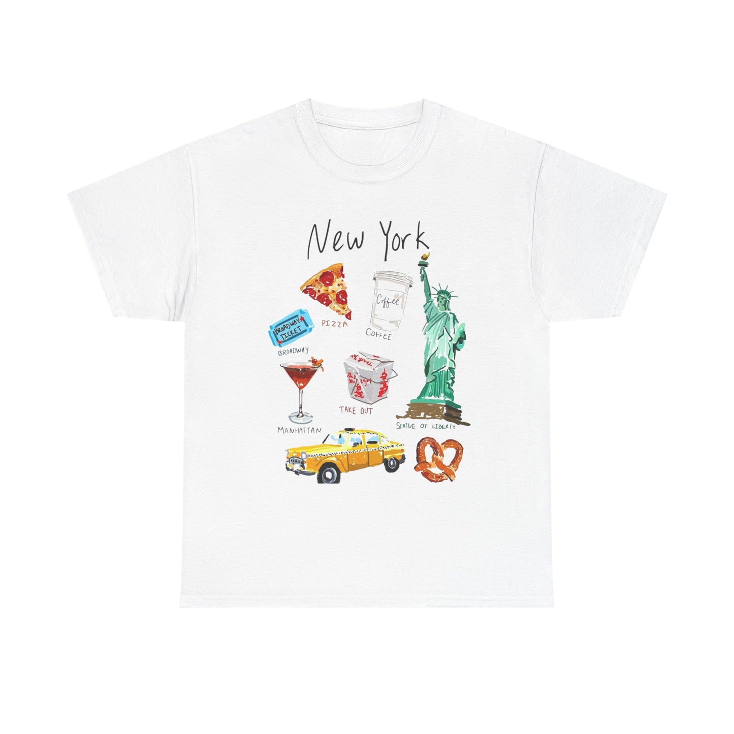 New York City Classics Graphic T Shirt Unisex NEW Heavy Cotton Tee