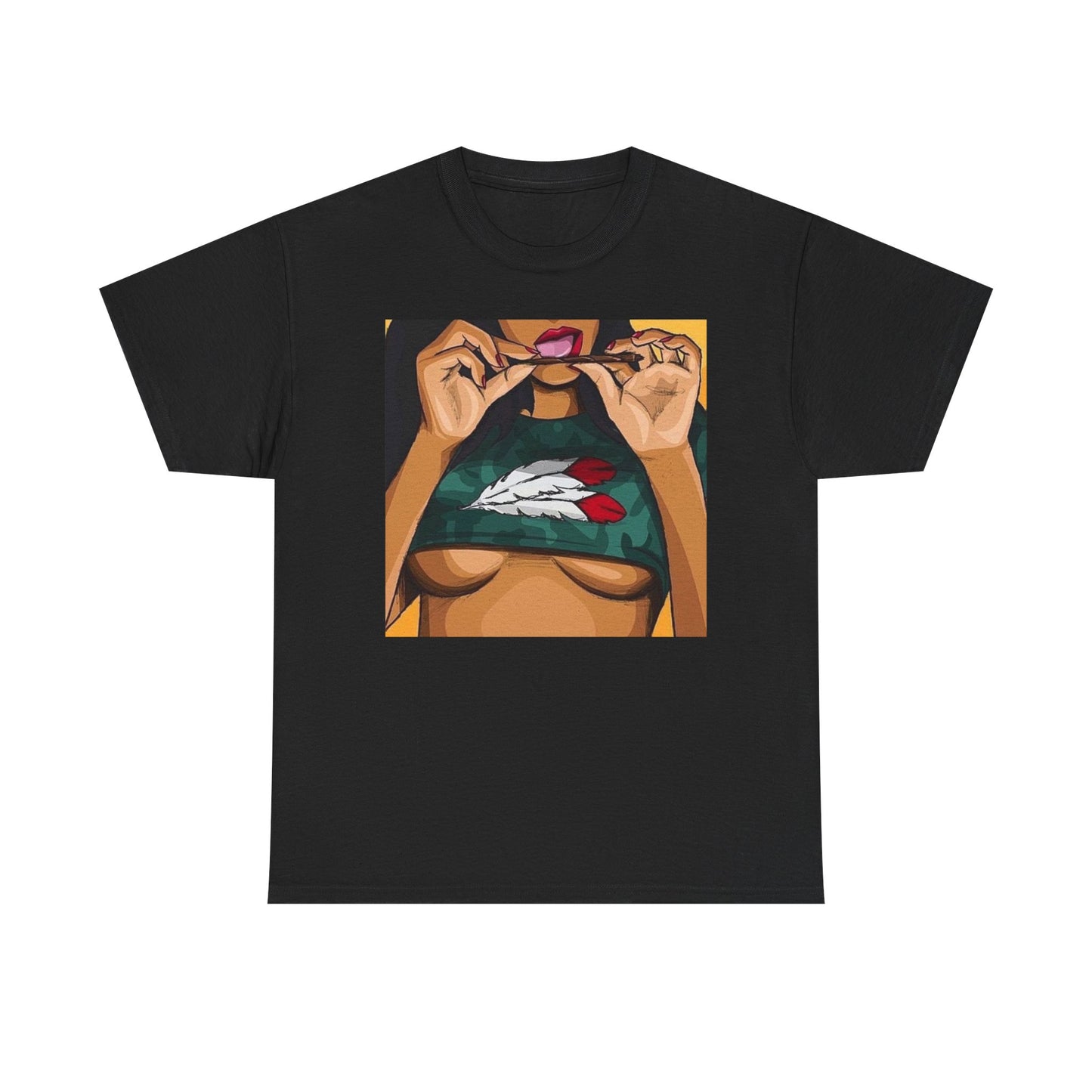 Rolling A Blunt Graphic T-Shirt Women's Heavy Comfy Cotton Tee