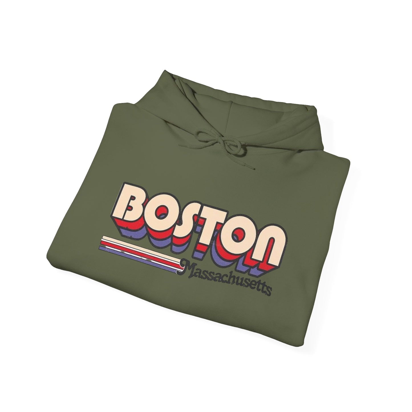Boston Massachusetts Logo Graphic Hoodie Heavy Blend™ NEW Sweatshirt