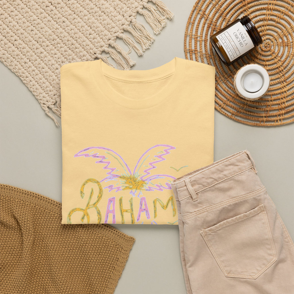 Bahamas Palm Tree Graphic T-Shirt Men's Graphic Tee