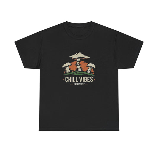 Chill Vibes In Nature Graphic T Shirt NEW Adult Unisex Heavy Cotton Tee