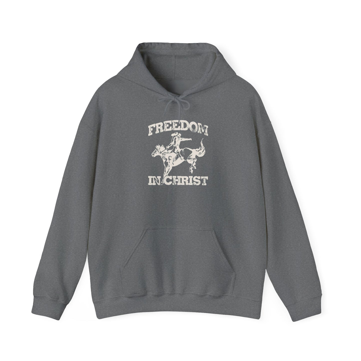 Freedom In Christ Graphic Hoodie Unisex Heavy Blend™ Hooded Sweatshirt