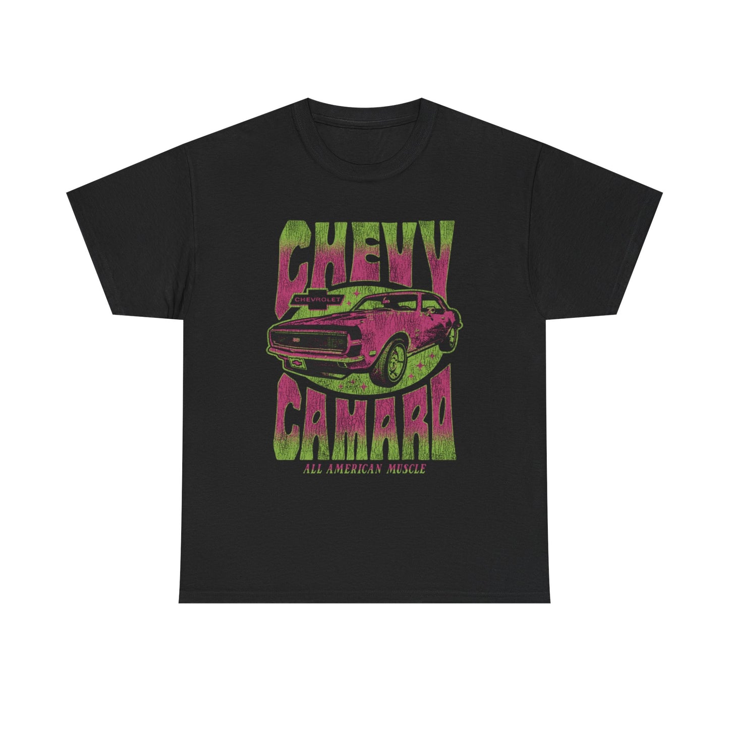 Camaro Graphic T Shirt Vintage American Muscle Cars Unisex Heavy Cotton Tee