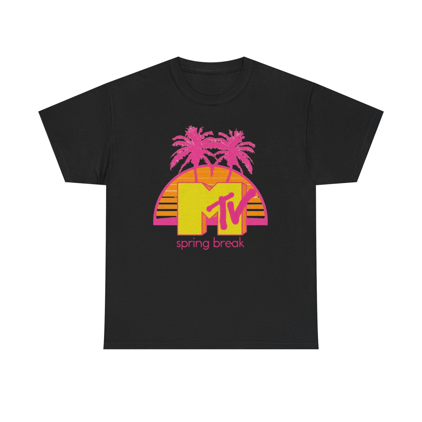 MTV Spring Break Vintage Graphic T Shirt NEW Unisex Heavy Cotton Tee