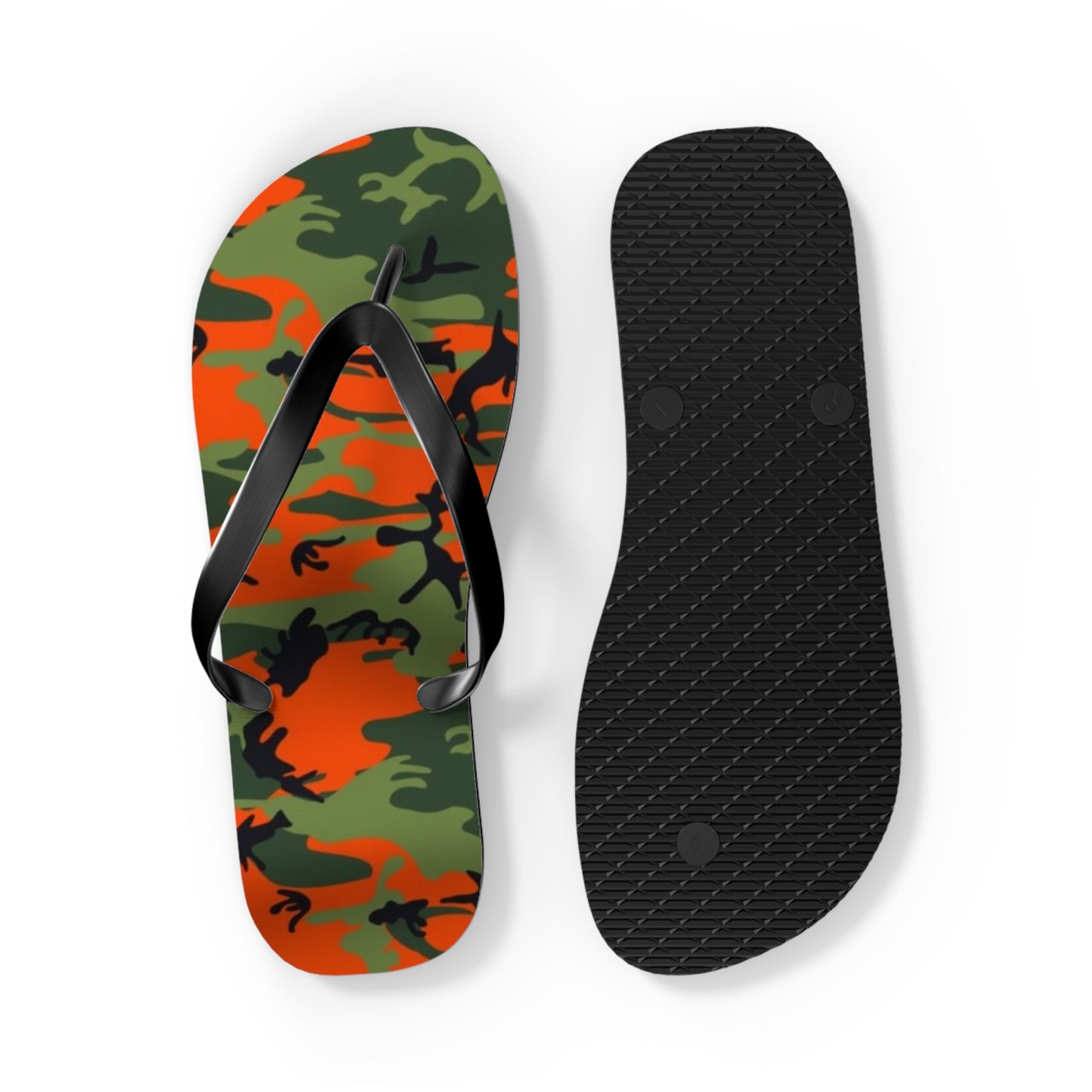 Waves And Sun Sandals Orange Camo Summer Flip Flops Slides BRAND NEW