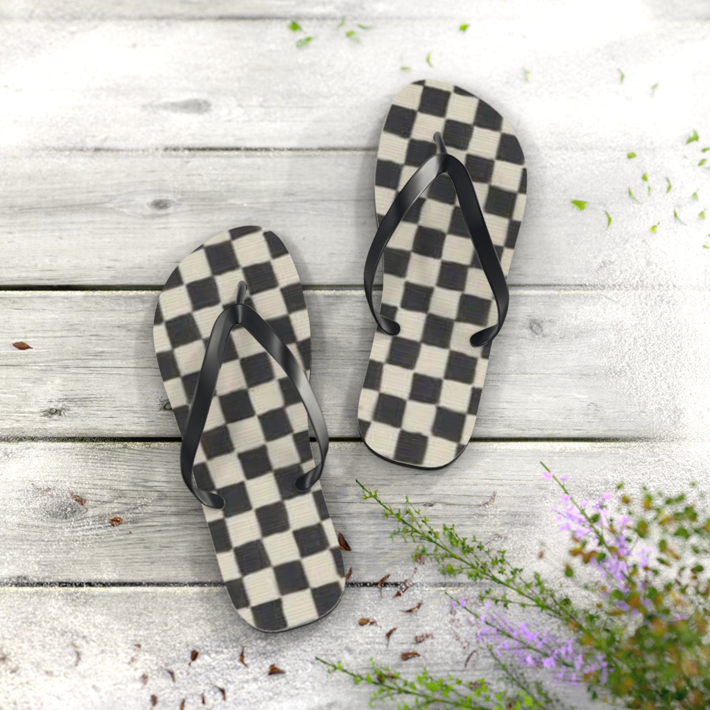 Black And White Sandals, Beach Shoes, Vacation Flip Flops, Pool Slides