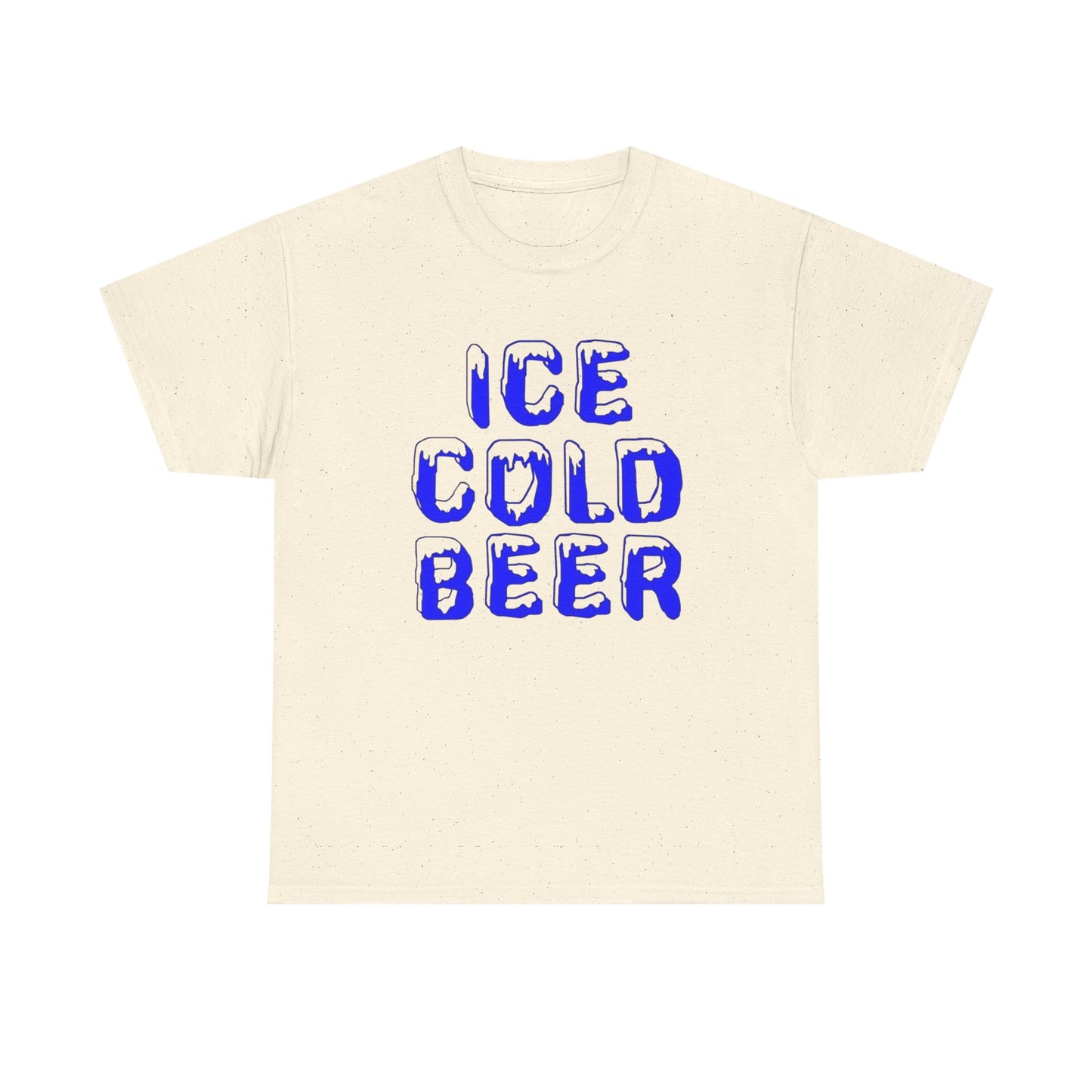 Ice Cold Beer Retro Graphic T Shirt ADULT Unisex Heavy Cotton Tee