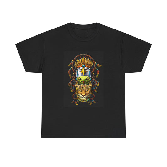 Native American Indian Tshirt Pride Snake Eagle Big Cat Unisex Heavy Cotton Tee