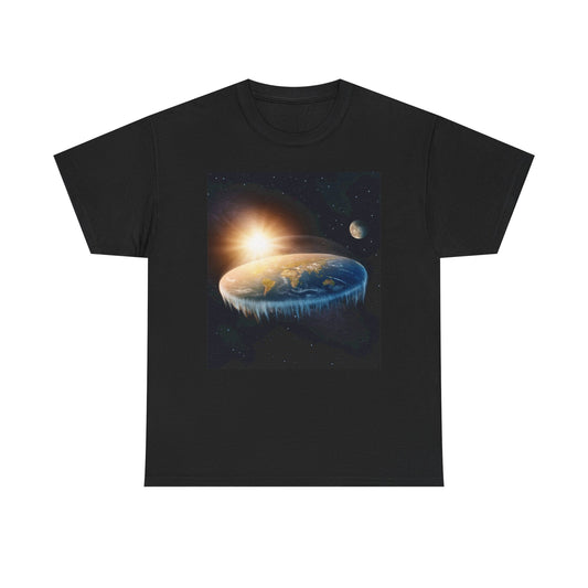 Flat Earth Graphic T Shirt Adult NEW Unisex Heavy Cotton Tee