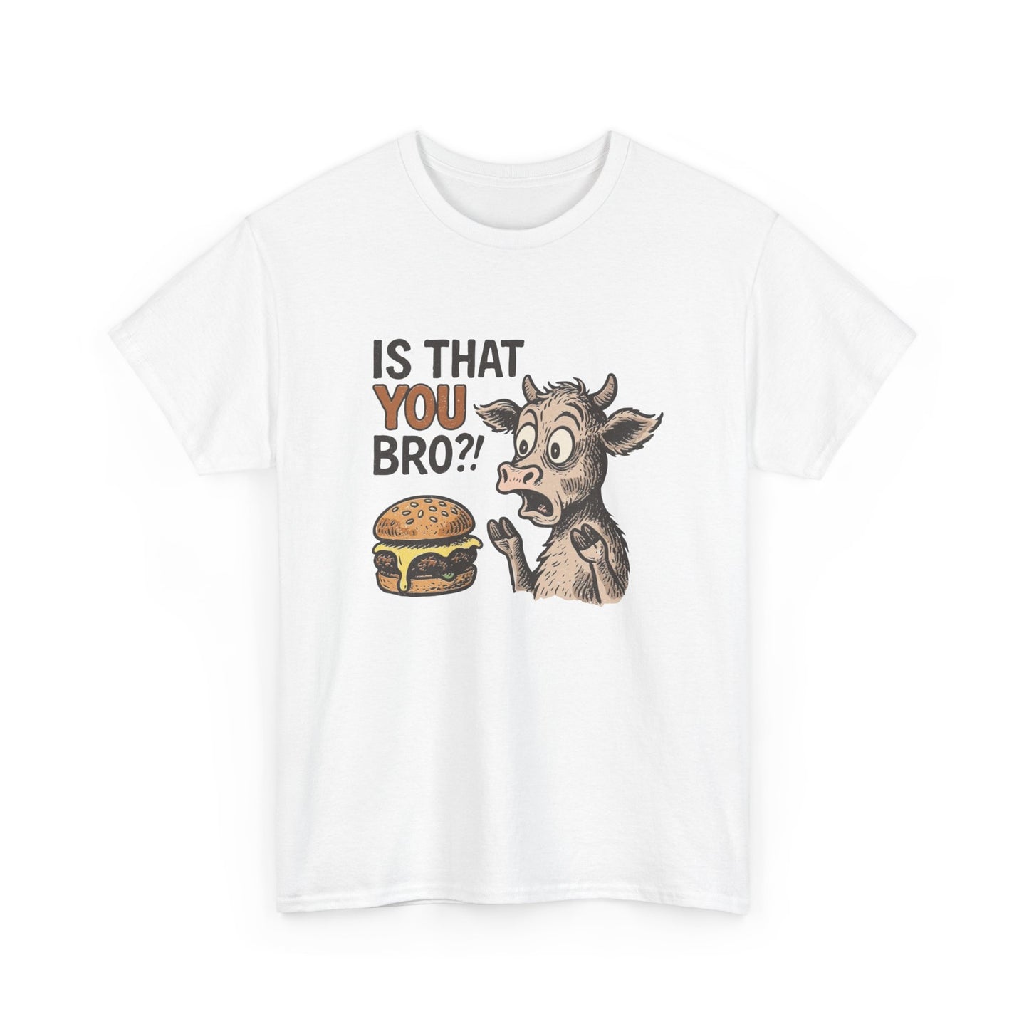 Is That You Bro Funny Cow Vegan Graphic T Shirt Cotton Tee Retro Gift