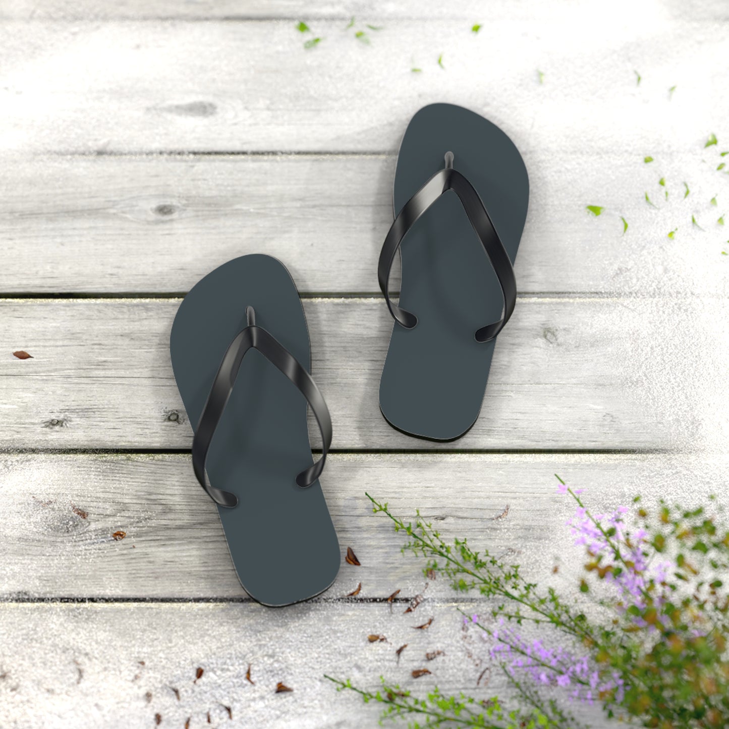 Dark Gray Summer Sandals, Beach Shoes, Vacation Flip Flops, Pool Slides