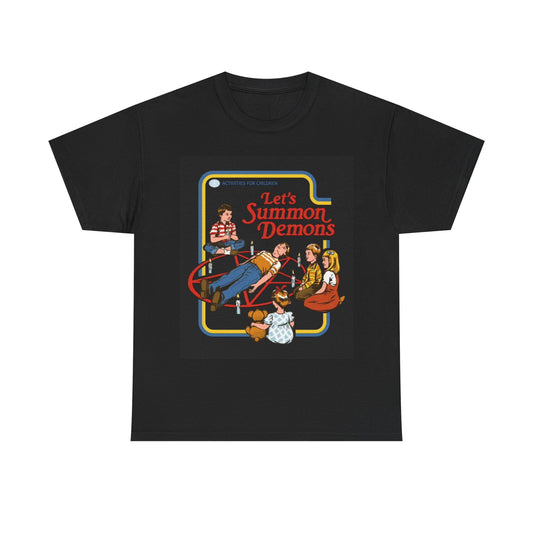 Funny Demon Kids Tshirt 80s Vintage Graphic Arcade Unisex Heavy Cotton Tee