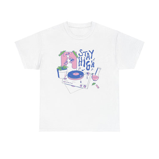 Stay High Vintage Graphic T Shirt ADULT NEW Heavy Cotton Tee