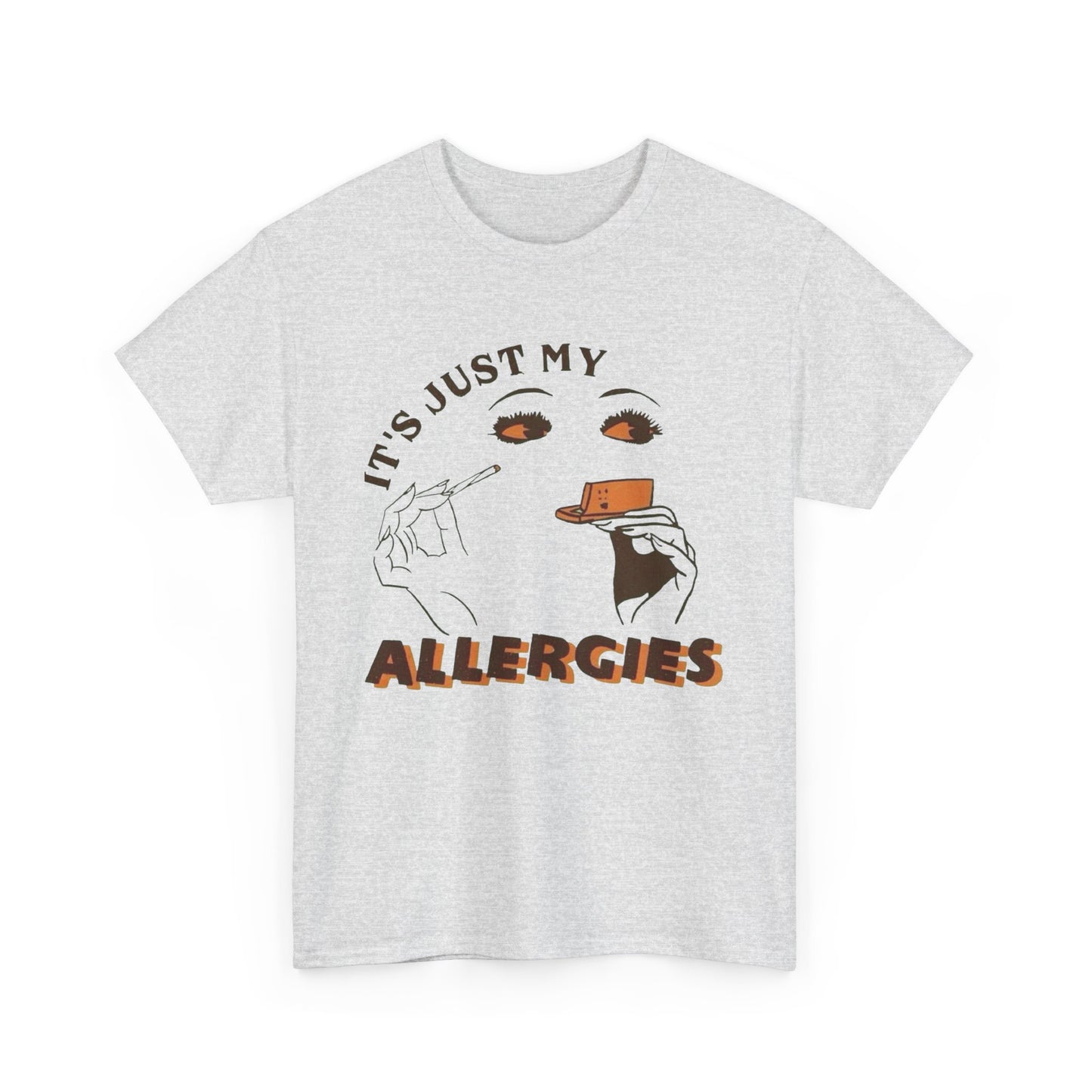 Funny Weed Allergies Graphic T Shirt NEW ADULT Tee