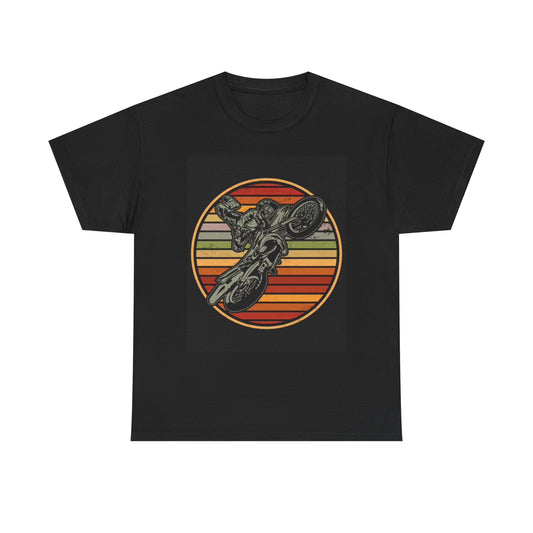 Motocross Graphic T Shirt Retro Dirtbikes Outdoors Unisex Heavy Cotton Tee