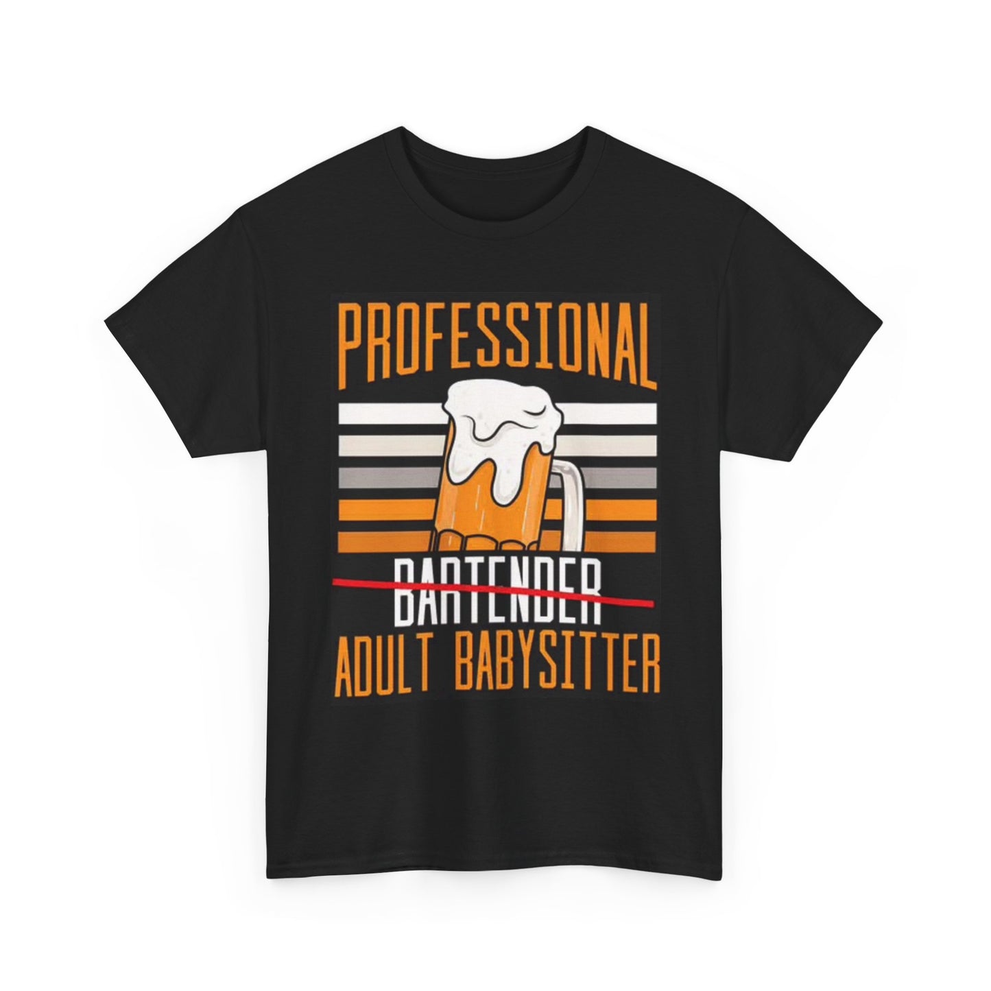 professional Bartender Shirt Funny Graphic Retro Comedy Unisex Heavy Cotton Tee