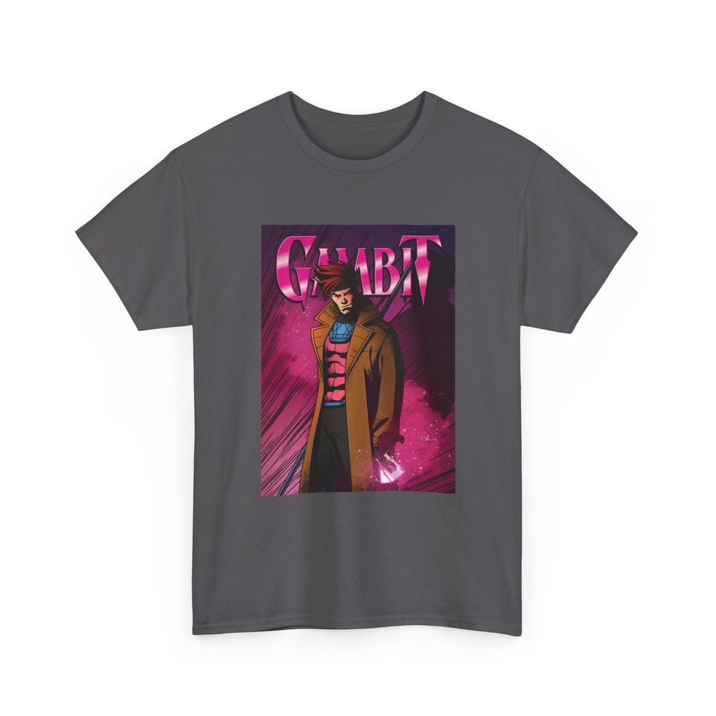 Gambit Tshirt Vintage Anime Cartoon Graphic Neon Unisex Heavy Cotton Tee