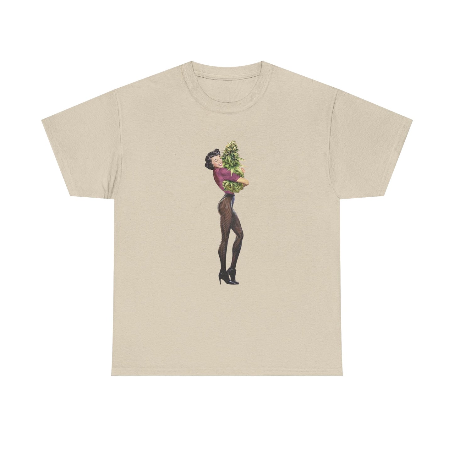 Weed Hugs Graphic T-Shirt Womens Comfy Cotton Tee NEW