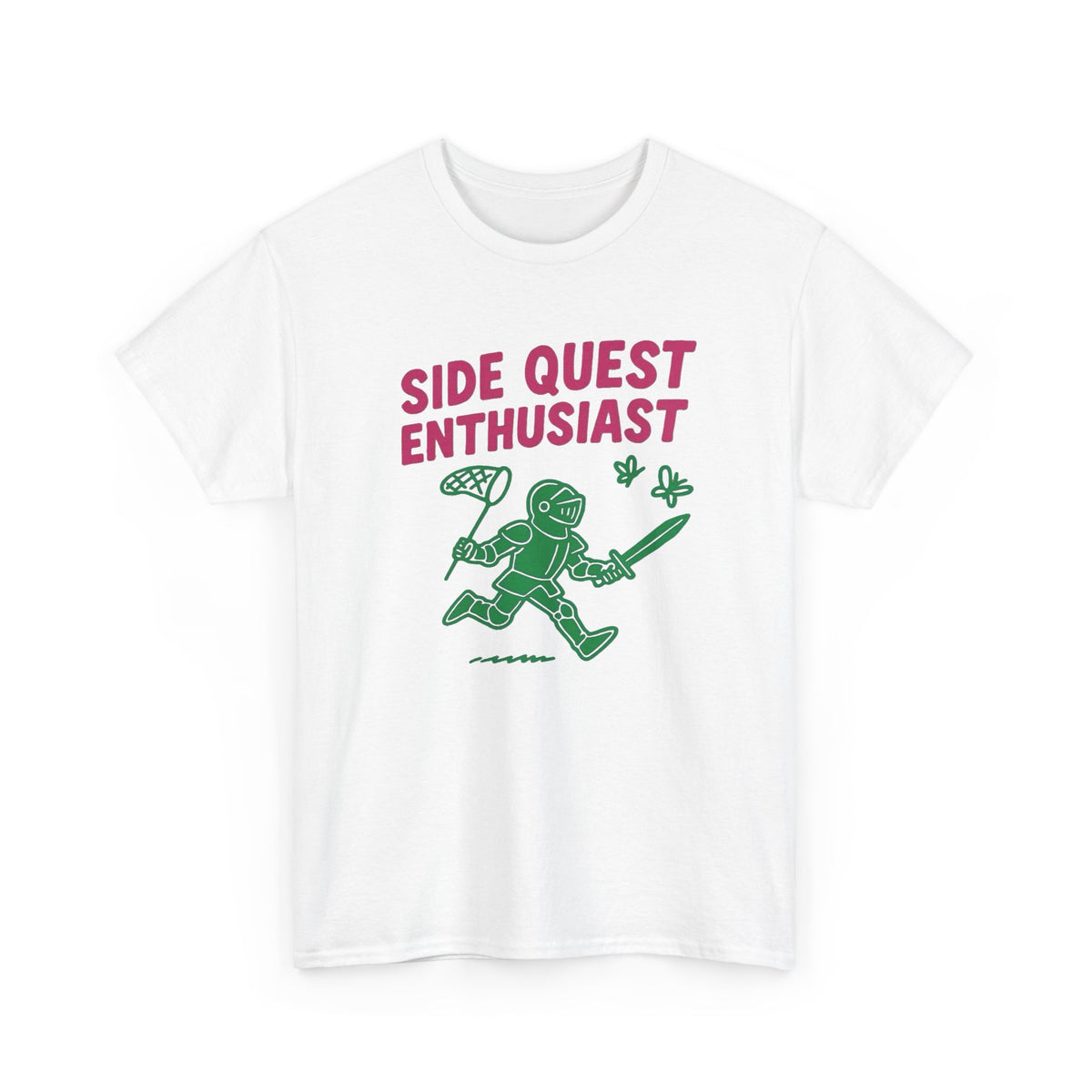 Side Quest Enthusiast Video Game Graphic T-Shirt Men's Tee