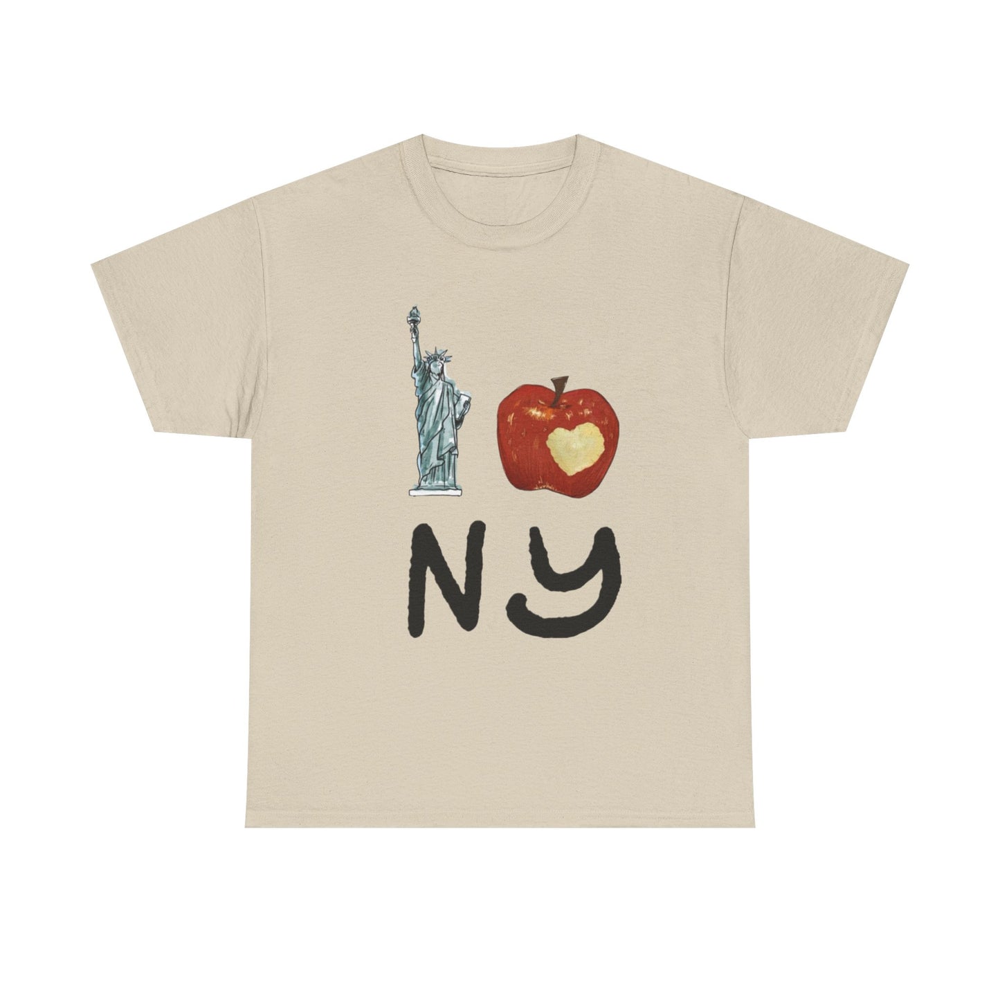 Big Apple I Love New York Classic Graphic T Shirt Unisex NEW Heavy Cotton Tee