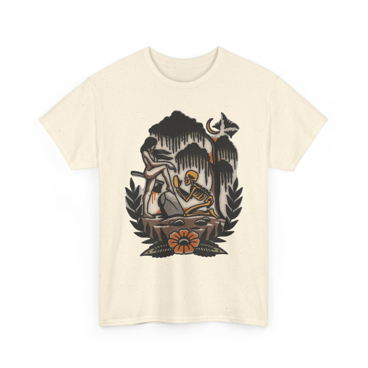 Praying For Women Funny Mystical Forest Moon Goddess Graphic T-Shirt Men's Tee