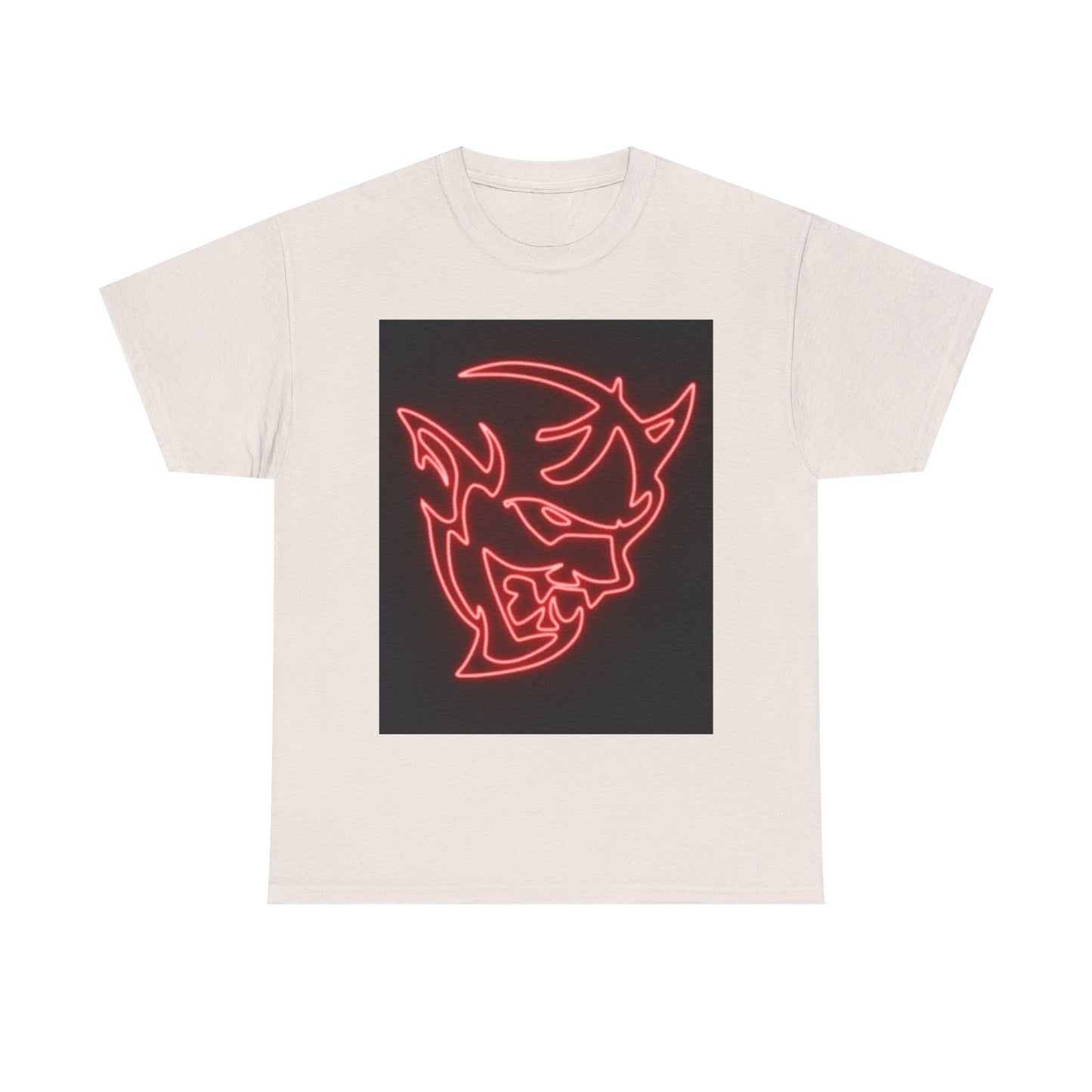 Dodge Demon Tshirt Hellcat Charger Logo Challenger Mopar Unisex Heavy Cotton Tee