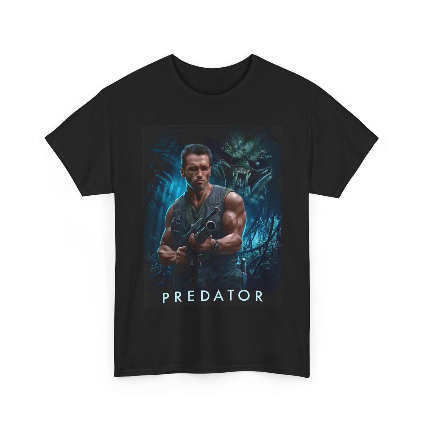 Predator Tshirt 80s Action Alien movie Vintage retro Graphic Unisex Heavy Cotton