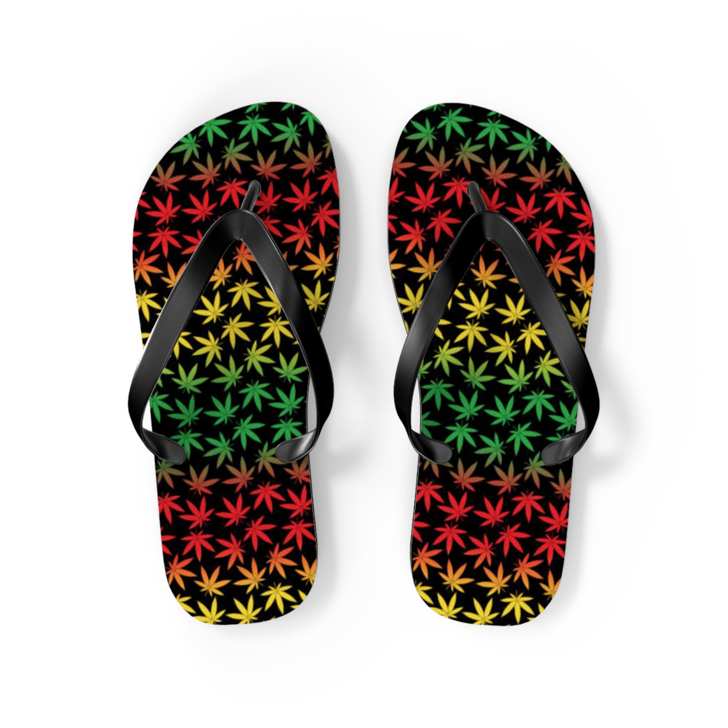 WAVES And SUN Co Sandals Jamaica Weed Flip Flops -Slides Summer Beach BRAND NEW