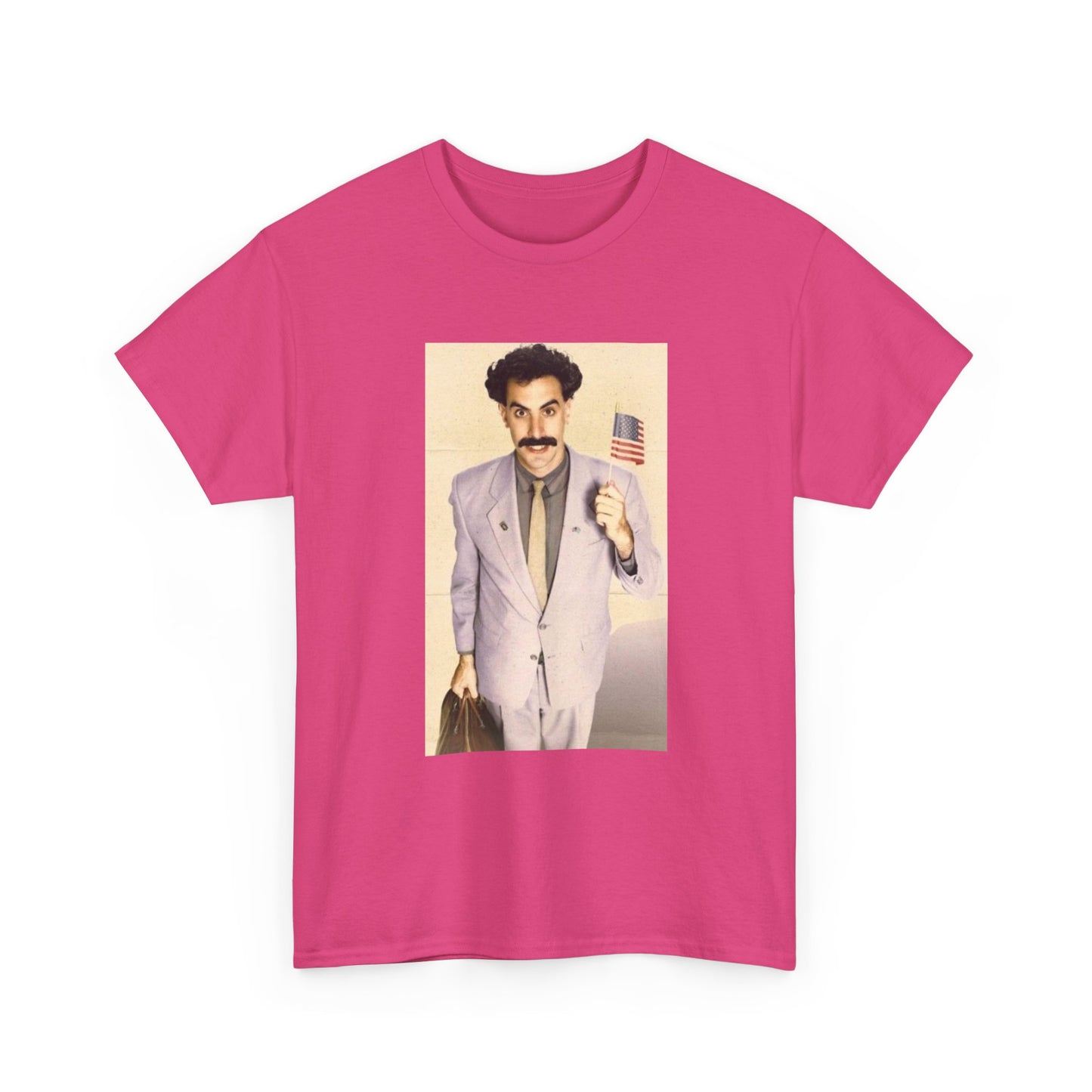 Borat Comes to America Tshirt Funny Comedy Movie Unisex Heavy Cotton Tee