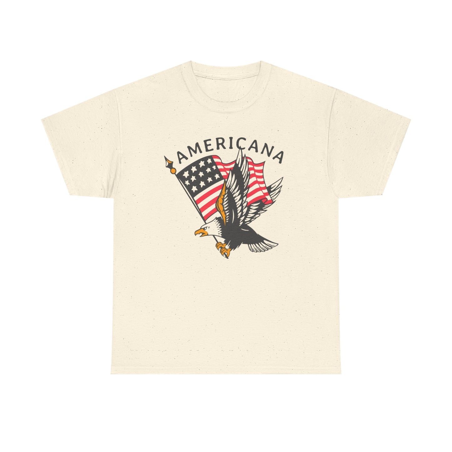 Americana Bald Eagle Flying Graphic T Shirt Unisex Heavy Cotton Tee New Gift