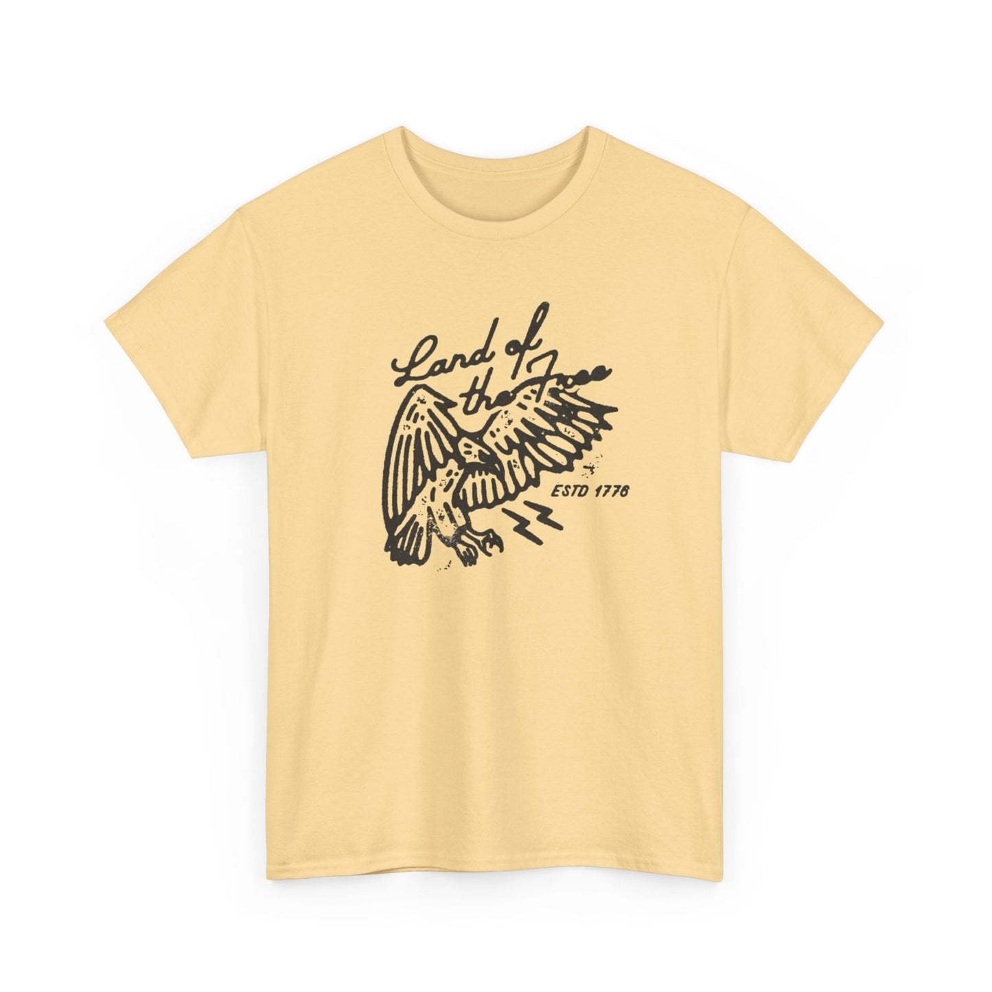 Land Of The Free 1776 Graphic T Shirt Unisex Heavy Cotton Tee Gift