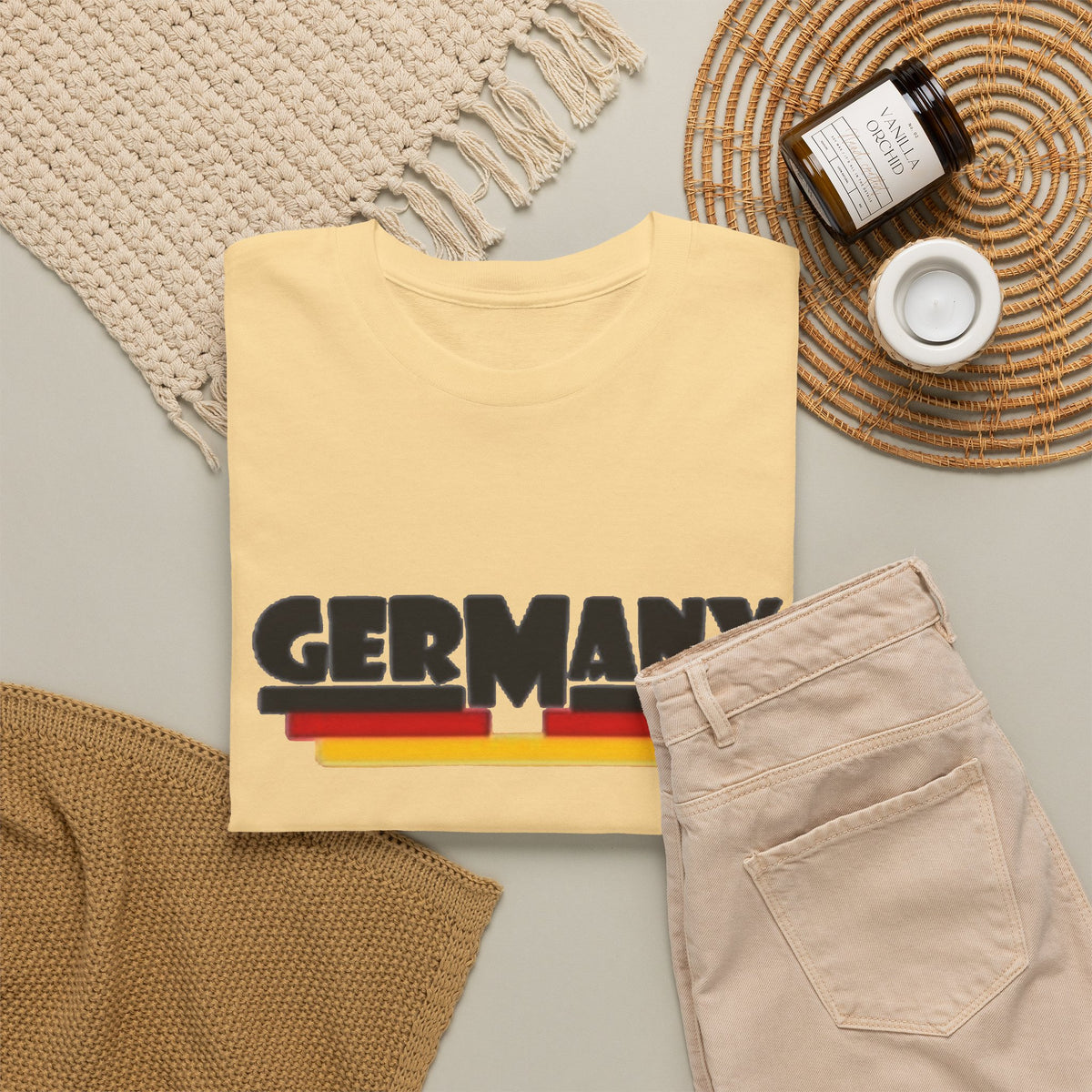 Germany Retro Graphic T Shirt Men's Classic Heavy Cotton Tee