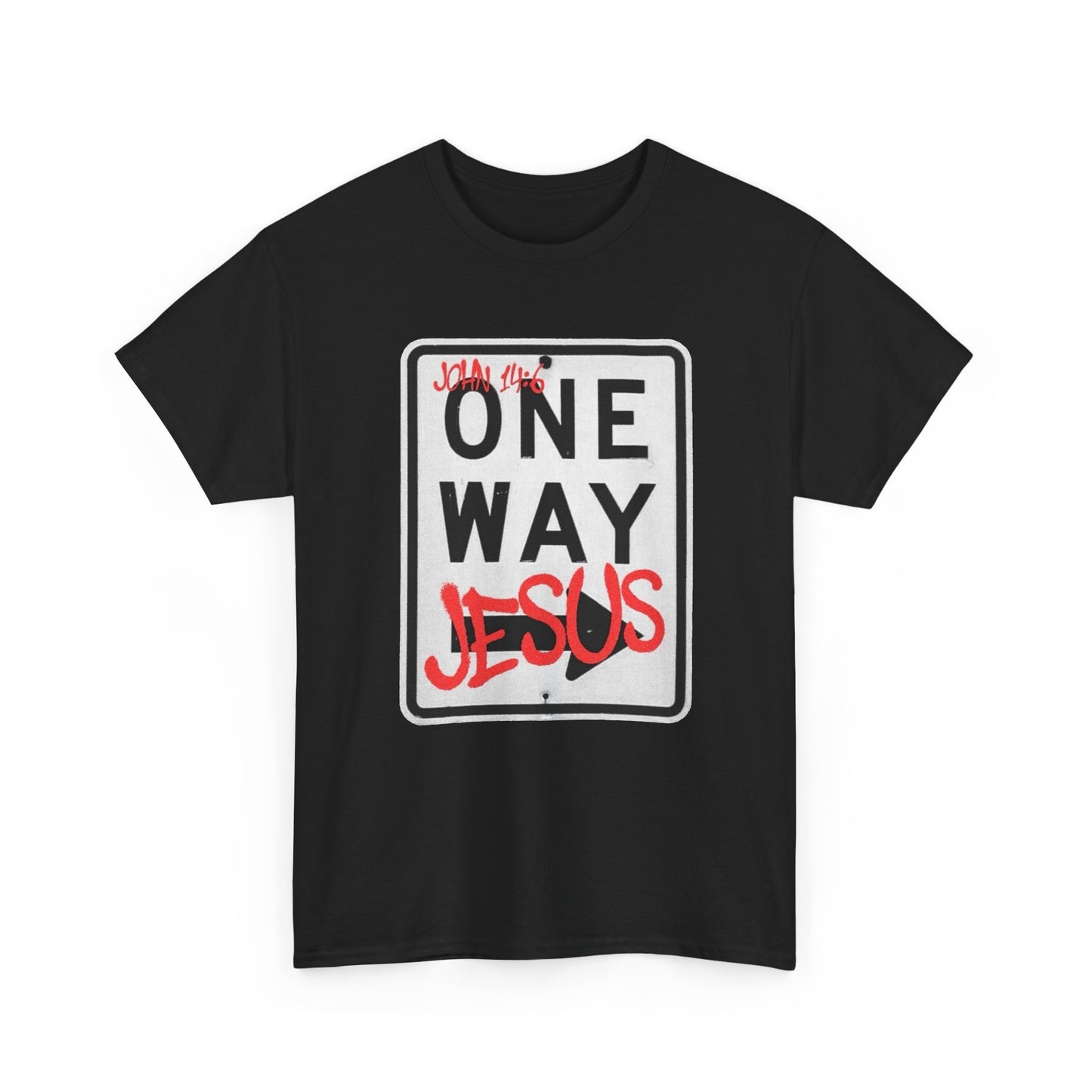 One Way To Jesus Graphic T Shirt Unisex Heavy Cotton Tee