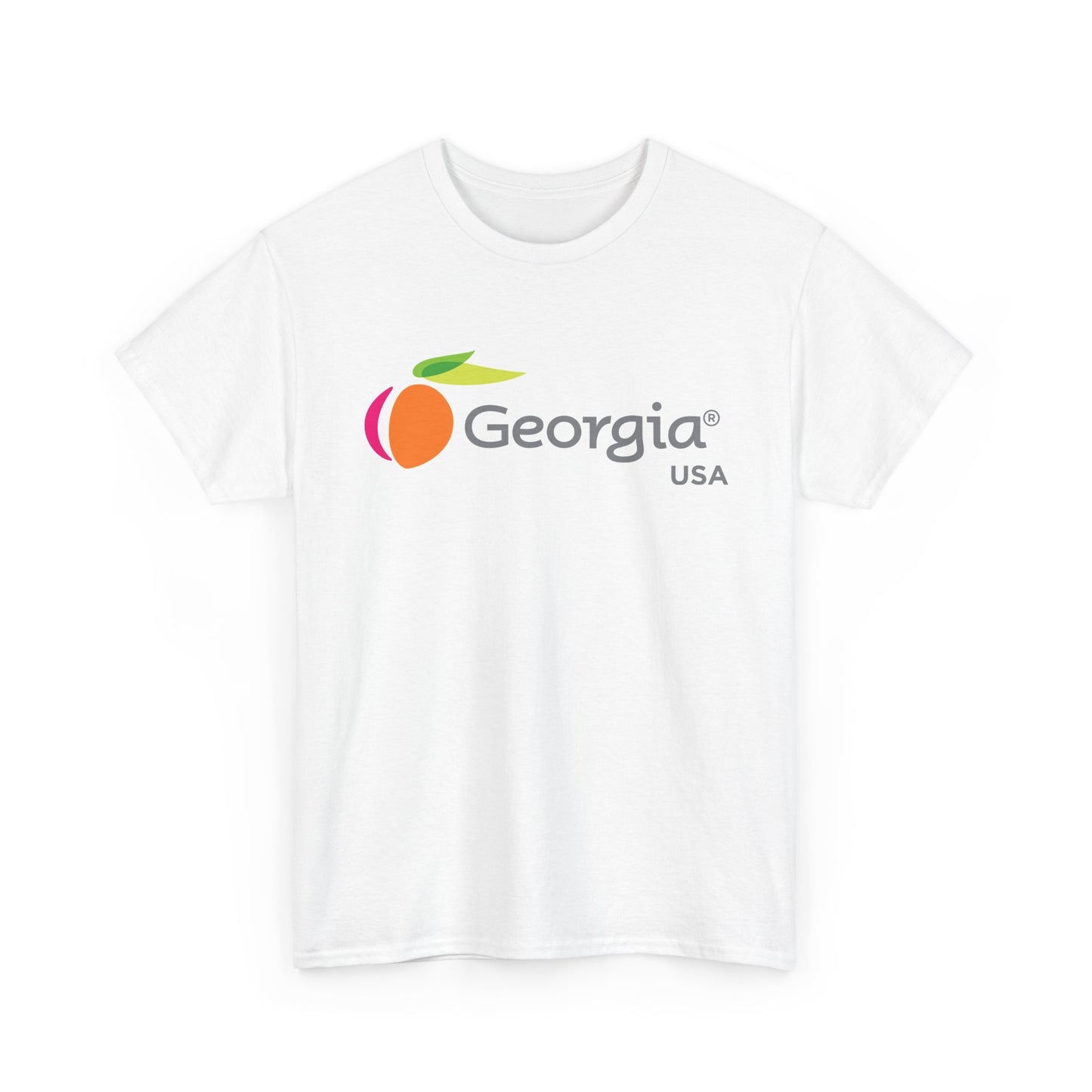 Georgia Peach State Logo BRAND NEW Apparel T Shirt Unisex Unisex Heavy Cotton